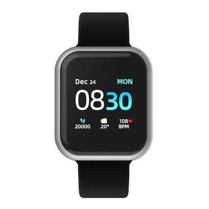 iTouch Air 3 Unisex  Smartwatch Silver/Black           Silicone Strap,500006S4-B02,43mm