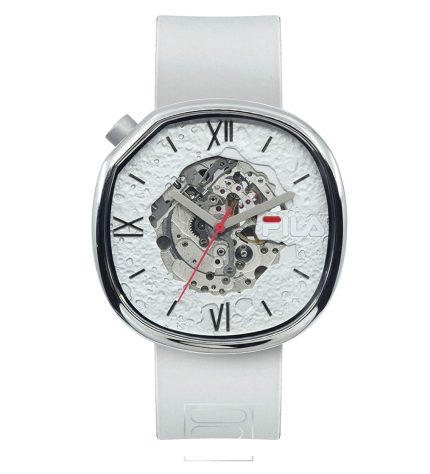 Fila Mechanical Unisex Watch White Silicone Strap, 38-307-001, size 43mm