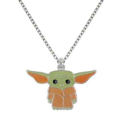 Star Wars The Child green and orange enamel silver plated brass Pendant  chain CF01091SL-Q.PH