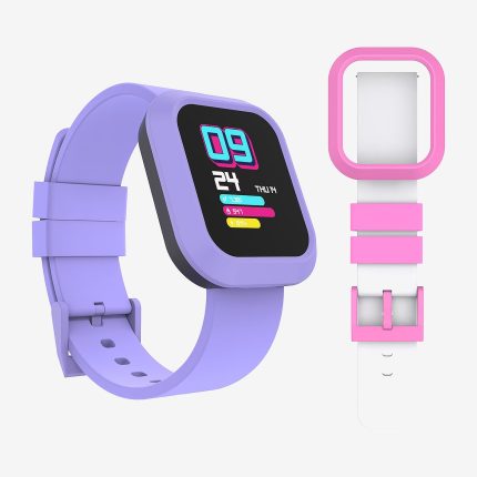iTouch Flex Unisex  Smartwatch Lilac/Lilac & Pink Silicone Strap,TF409A-N09,45mm